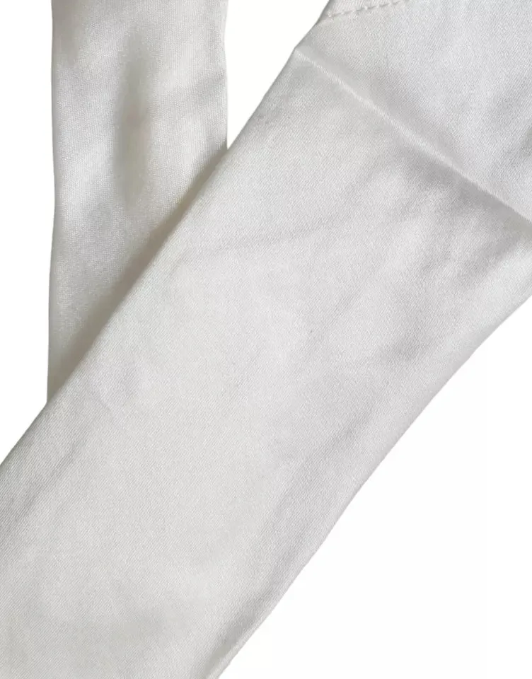 White 100% Silk Adjustable Necktie Men Bowtie sold by Louxly product image thumbnail 2
