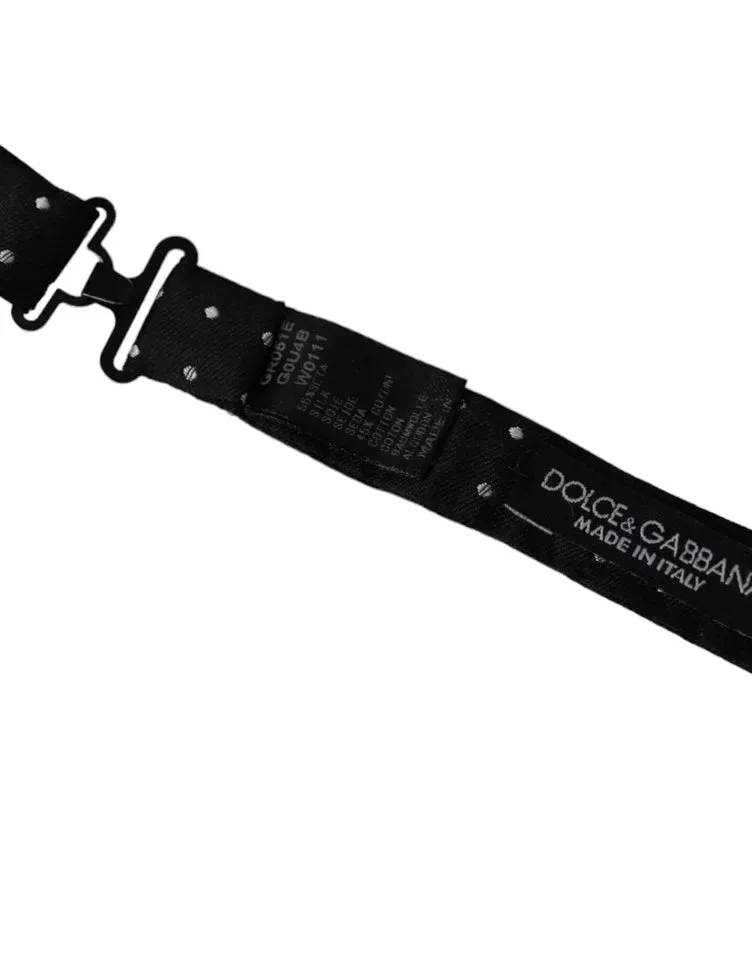 White 100% Silk Adjustable Necktie Men Bowtie sold by Louxly product image thumbnail 3