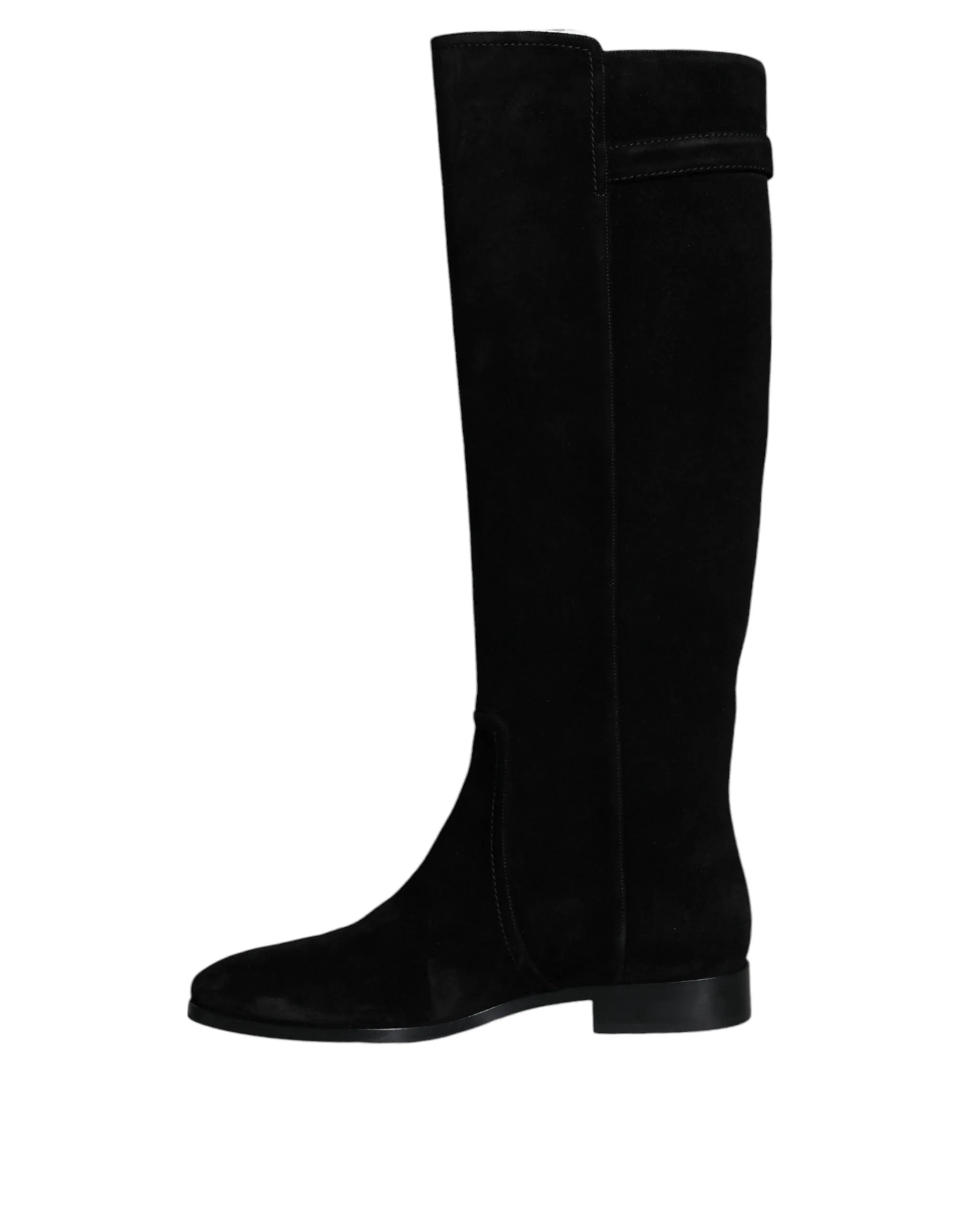 Black Suede Leather Knee High Boots Shoes sold by Louxly product image thumbnail 5