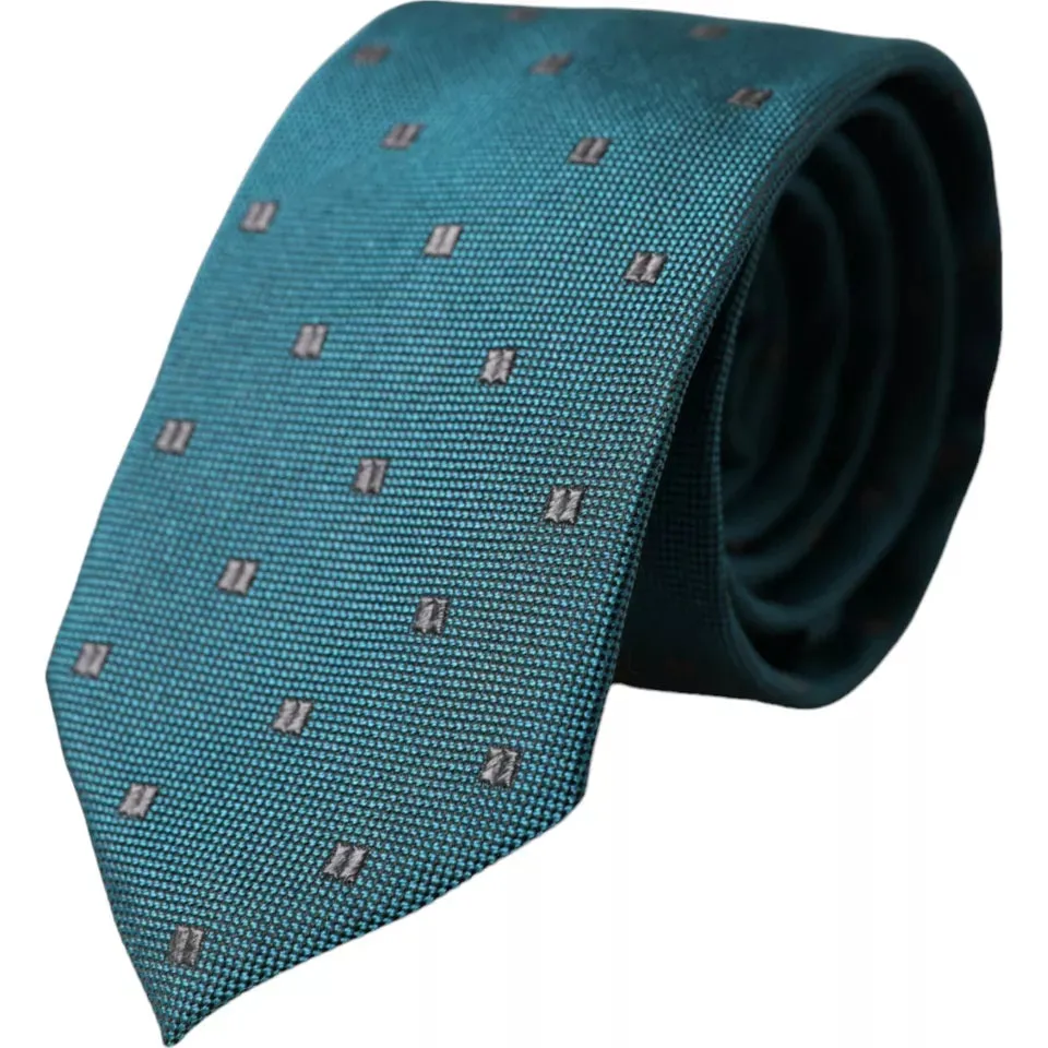 Green Patterned Silk Adjustable Men Tie sold by Louxly