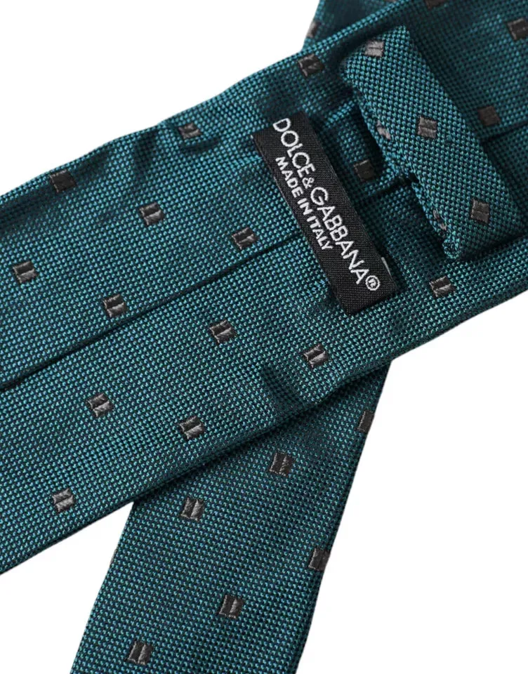 Green Patterned Silk Adjustable Men Tie sold by Louxly product image thumbnail 3