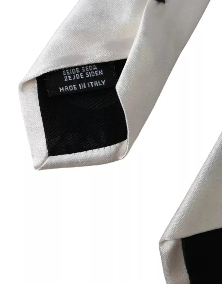 White Satin Silk Adjustable Men Tie sold by Louxly product image thumbnail 2