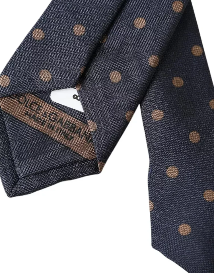 Black Dotted Fantasy Silk Adjustable Men Tie sold by Louxly product image thumbnail 2