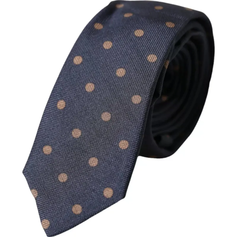 Black Dotted Fantasy Silk Adjustable Men Tie sold by Louxly