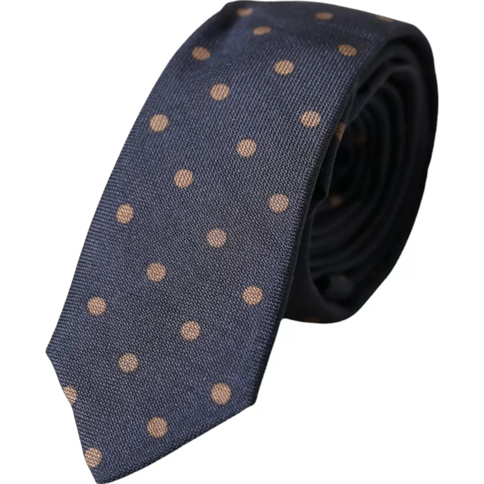 Black Dotted Fantasy Silk Adjustable Men Tie sold by Louxly