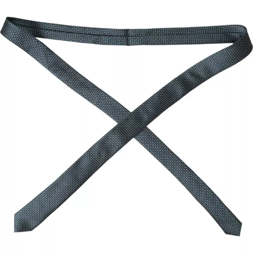 Green Patterned 100% Silk Adjustable Men Tie sold by Louxly product image thumbnail 5