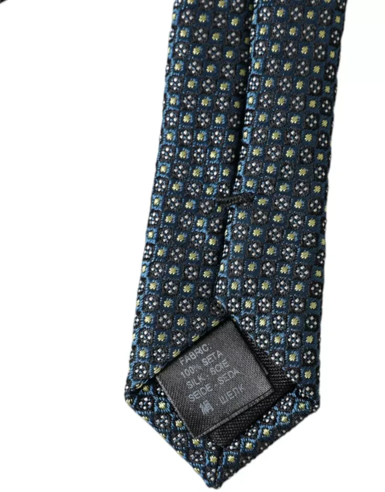 Green Patterned 100% Silk Adjustable Men Tie sold by Louxly product image thumbnail 2