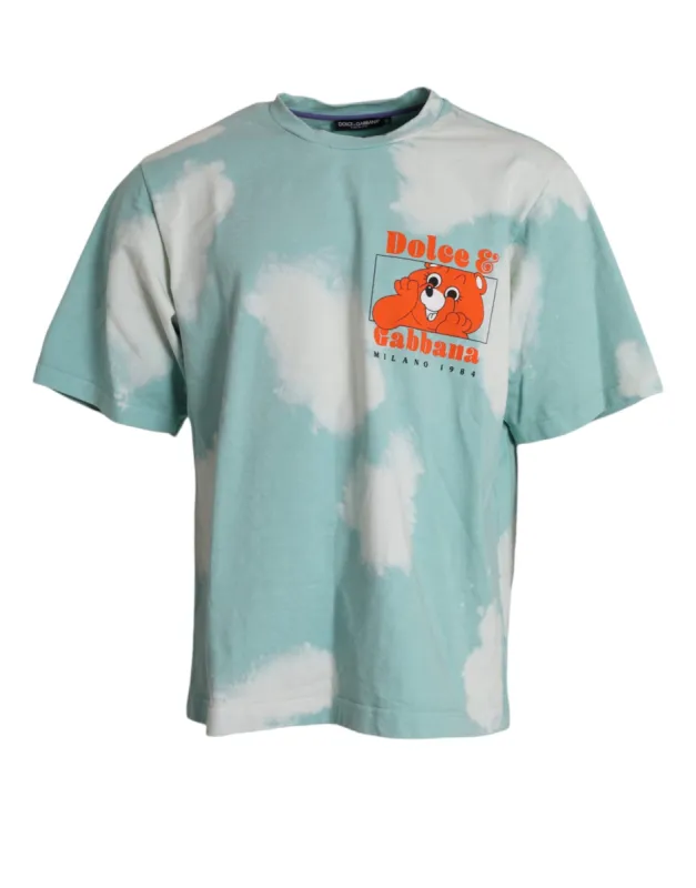 Blue Cotton Short Sleeve T-shirt sold by Louxly