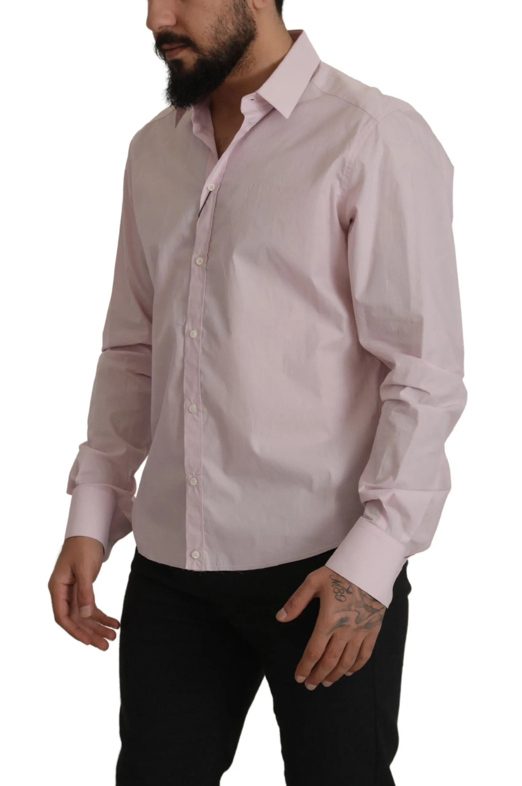 Elegant Slim Fit Cotton Dress Shirt sold by Louxly product image thumbnail 2