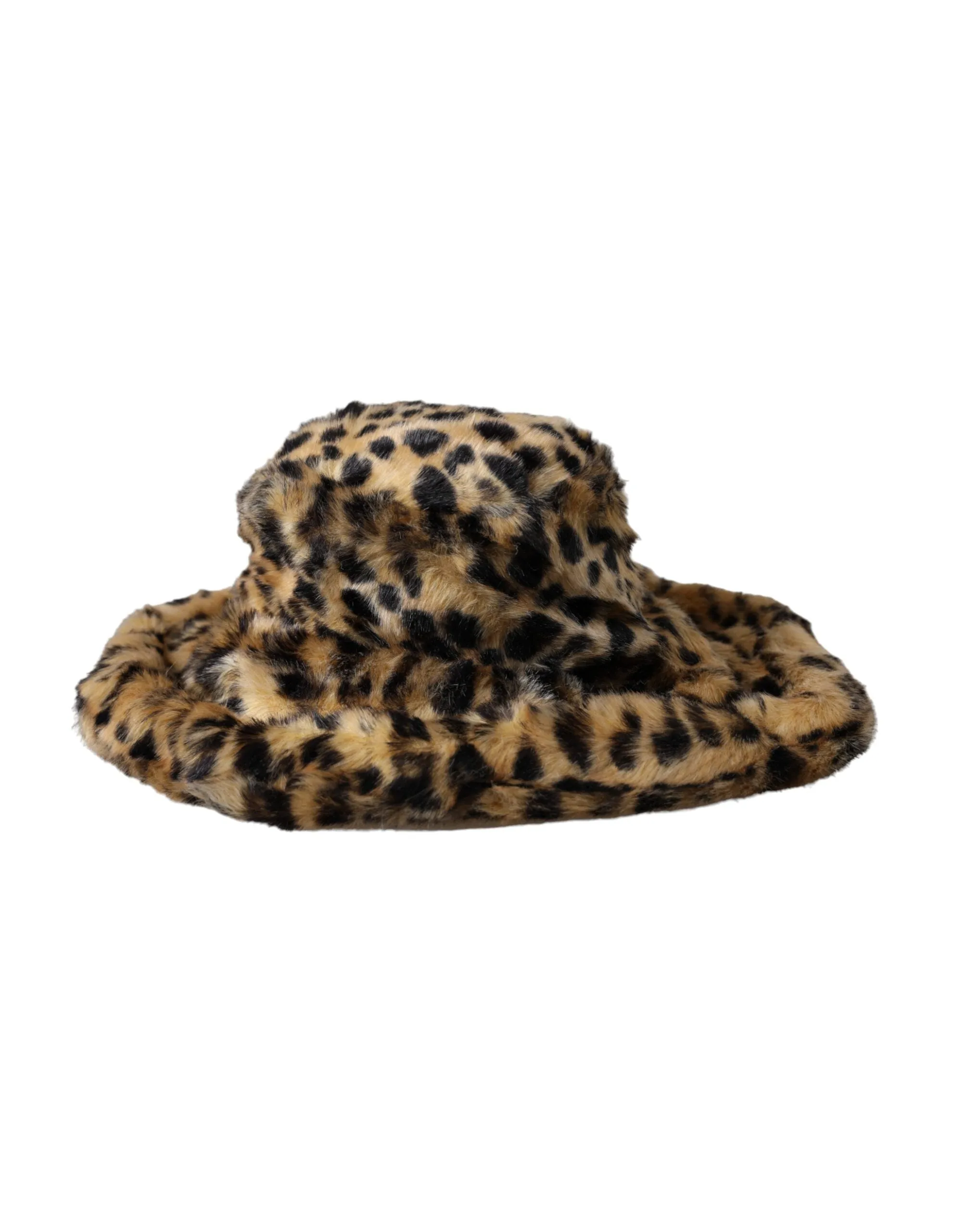 Brown Leopard Fur Women Bucket Hat sold by Louxly product image thumbnail 2