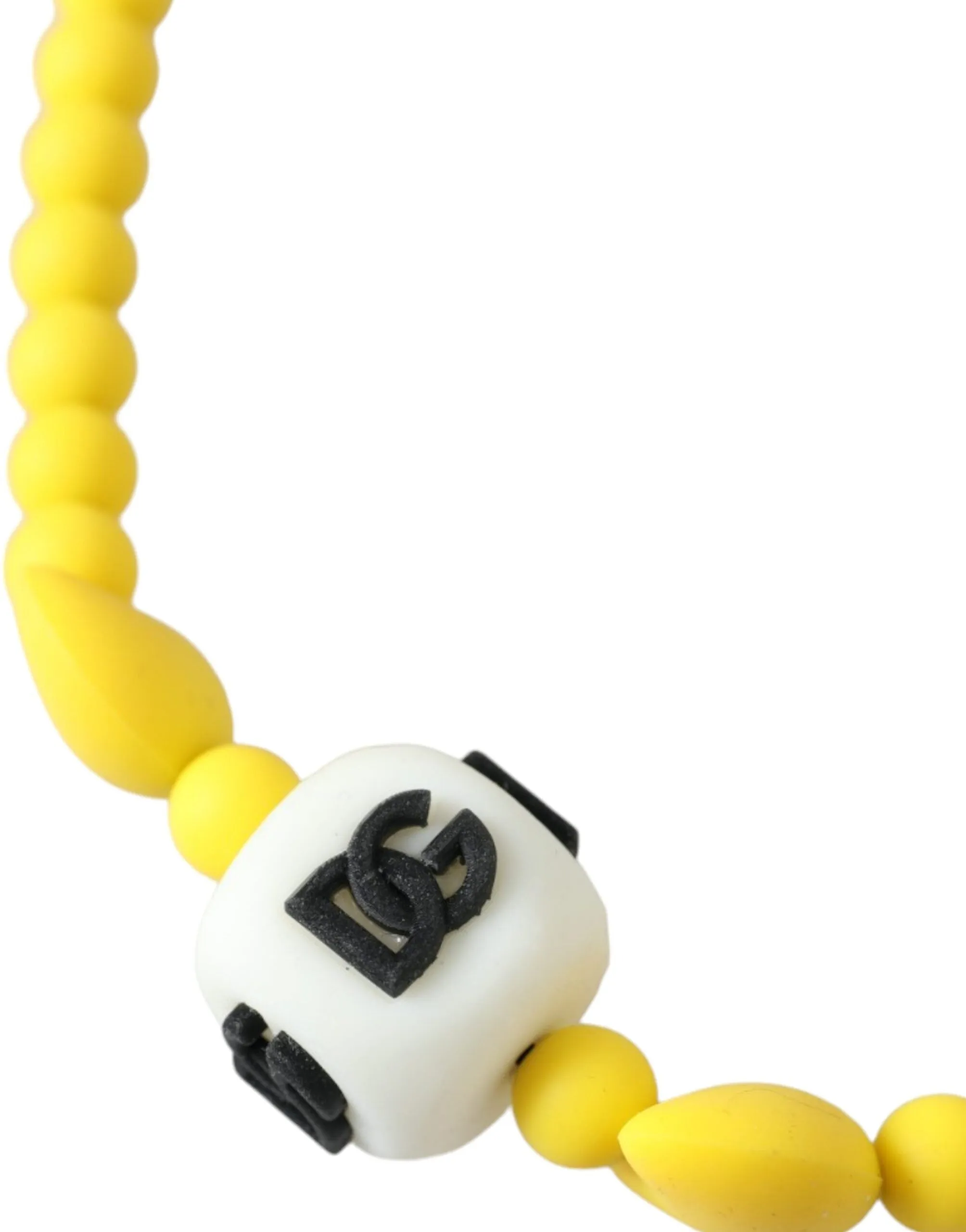 Yellow Beaded Chain DG Logo Charm Necklace sold by Louxly product image thumbnail 3