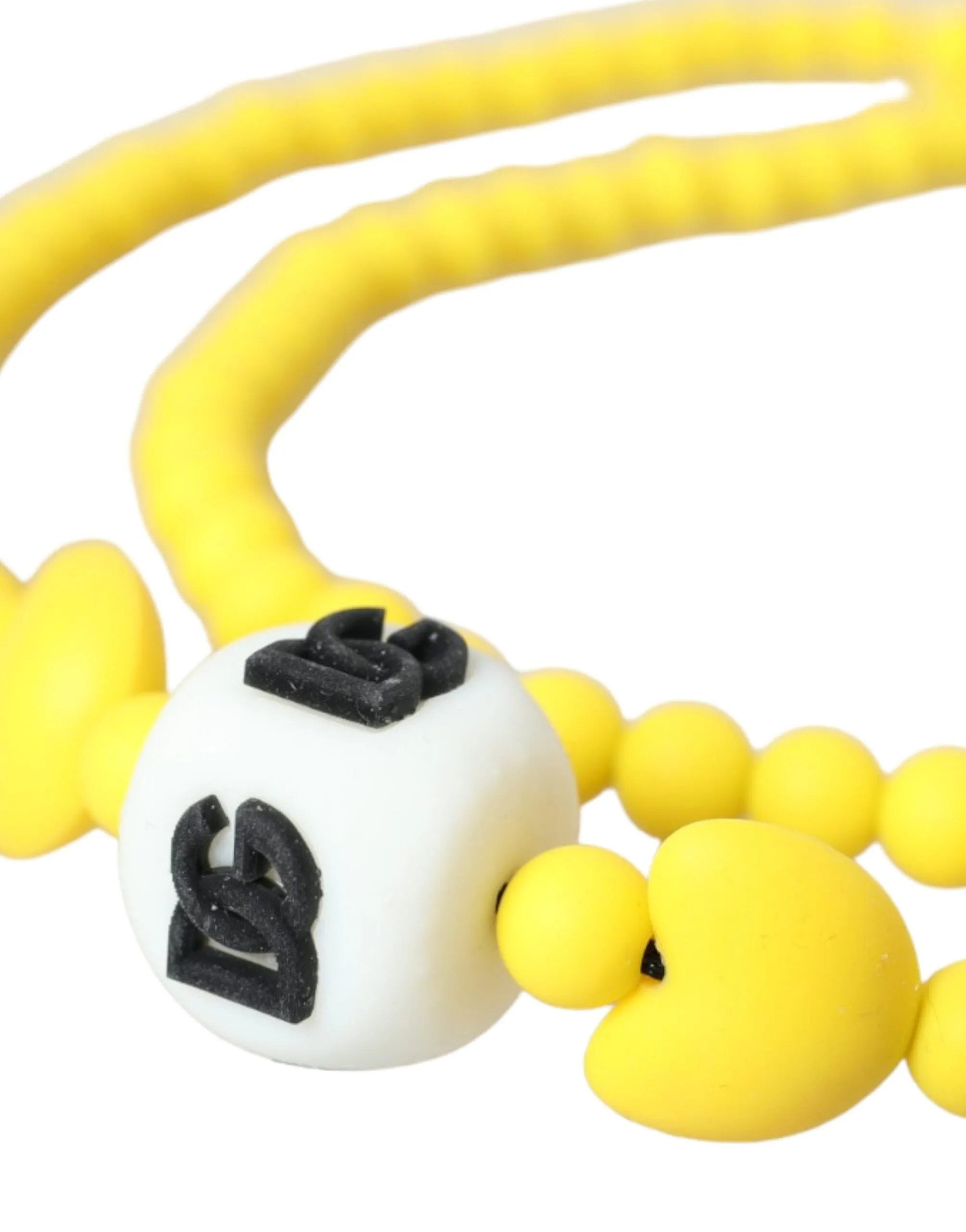 Yellow Beaded Chain DG Logo Charm Necklace sold by Louxly product image thumbnail 4