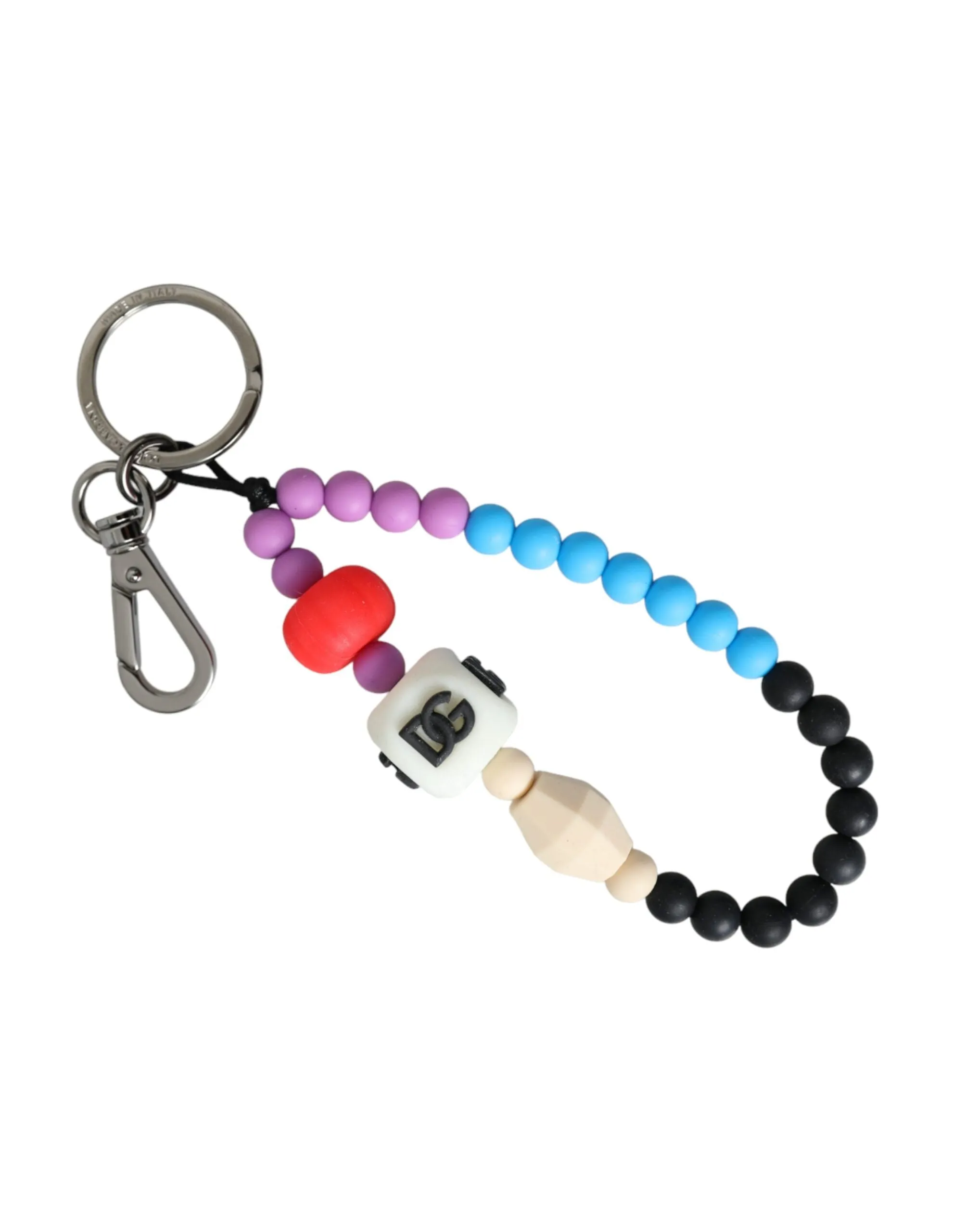 Multicolor Beaded DG Charm Accessory Keychain Keyring sold by Louxly