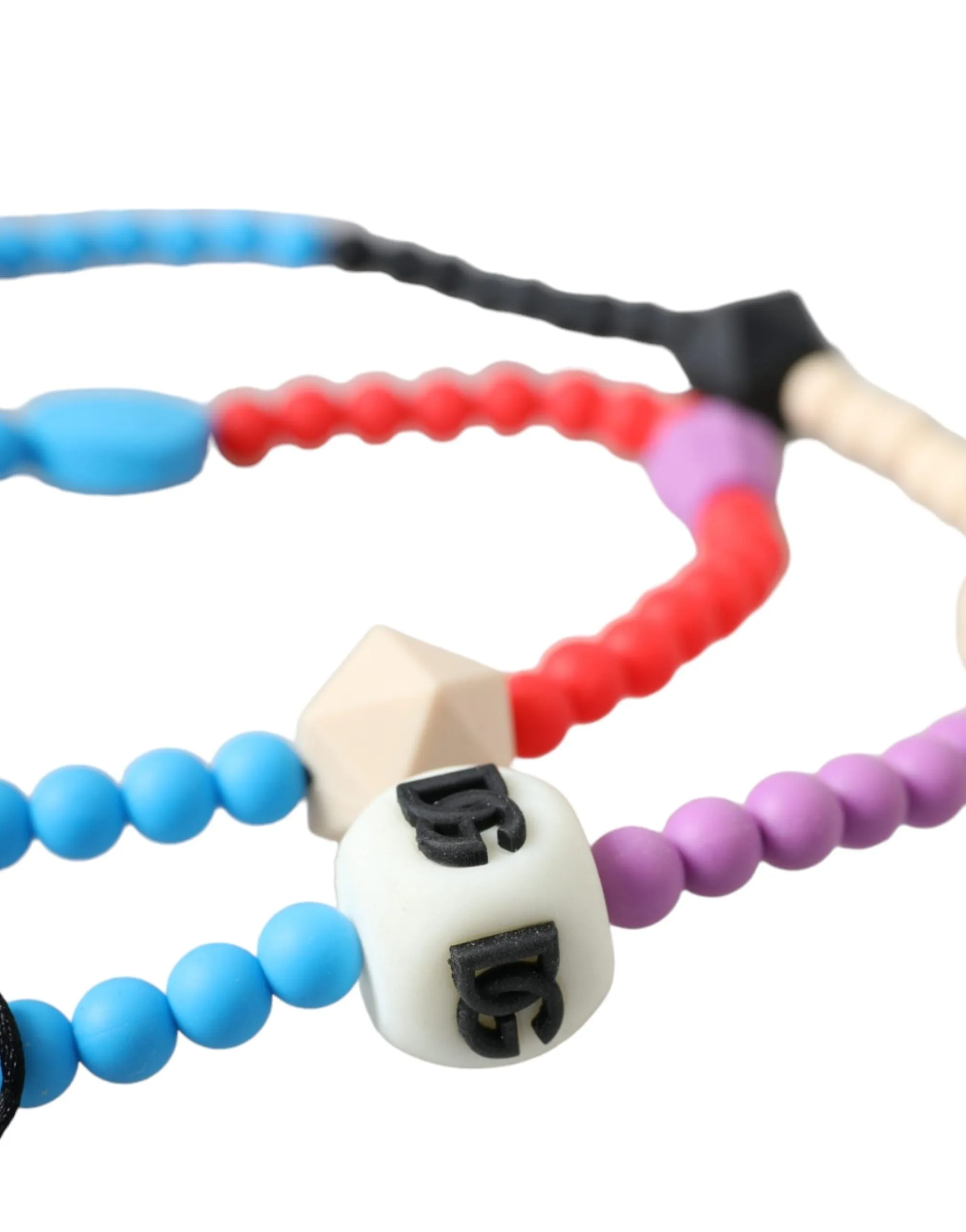 Multicolor Beaded Chain Logo Charm Necklace sold by Louxly product image thumbnail 4