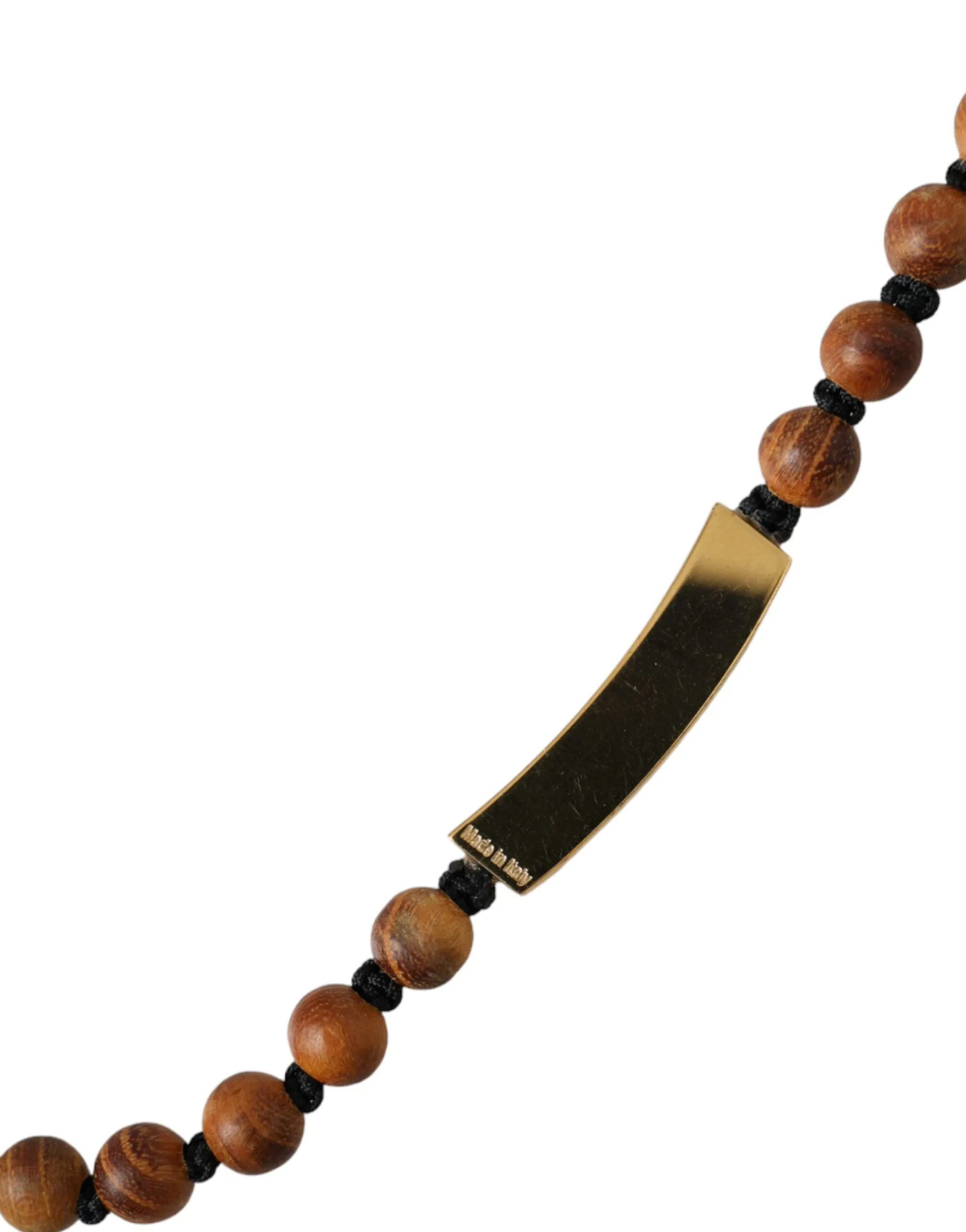 Black Gold Wooden Beaded Logo Pendant sold by Louxly product image thumbnail 5