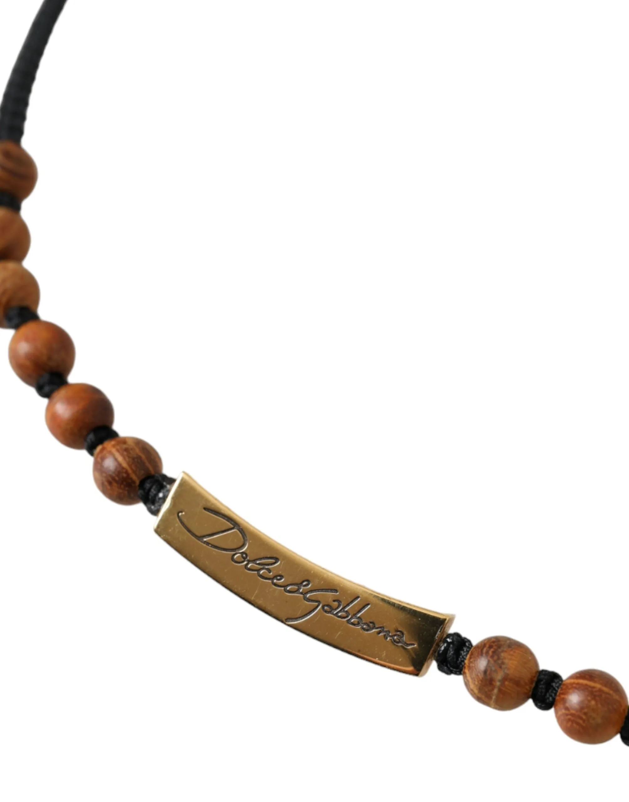 Black Gold Wooden Beaded Logo Pendant sold by Louxly product image thumbnail 3