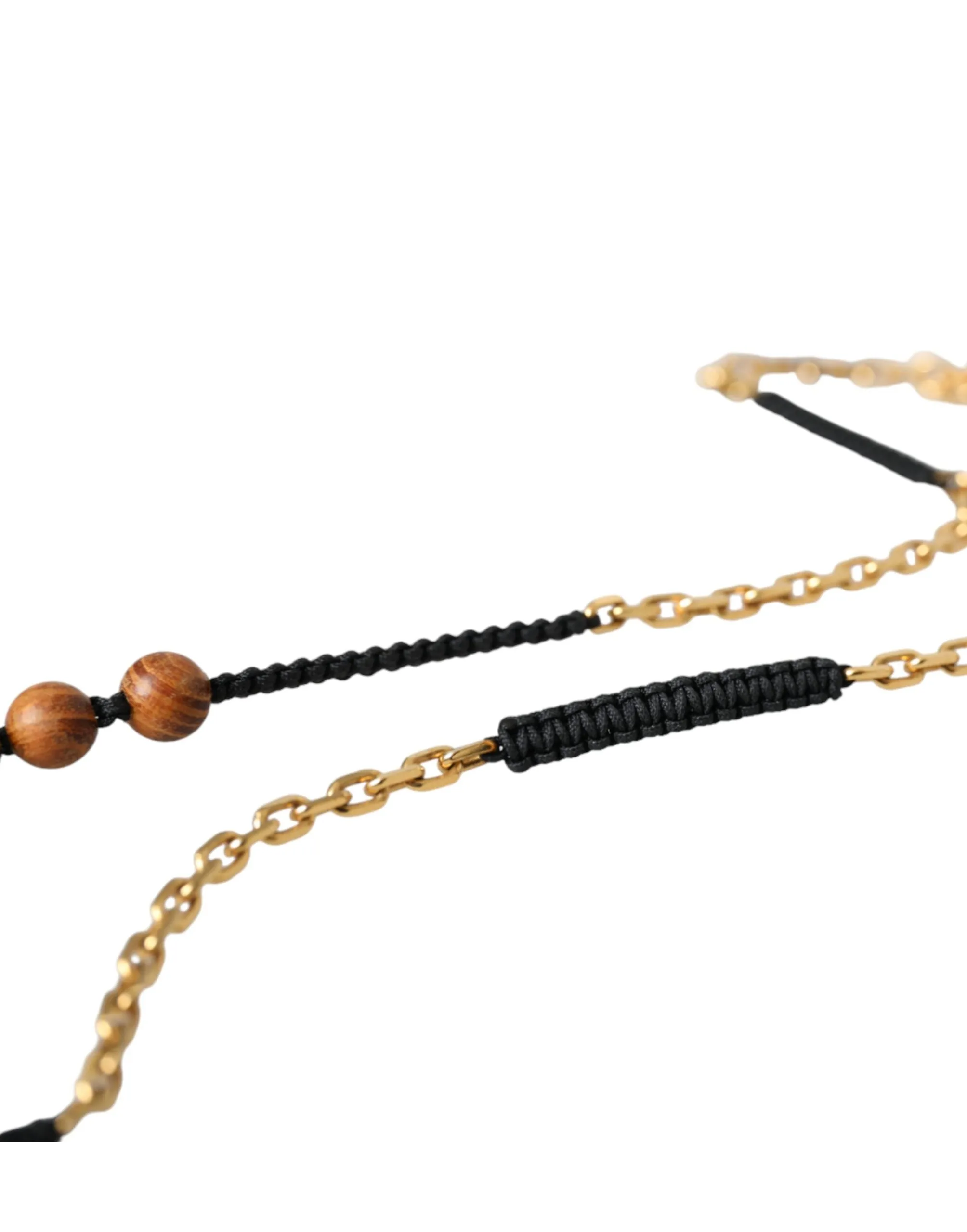 Black Gold Wooden Beaded Logo Pendant sold by Louxly product image thumbnail 4
