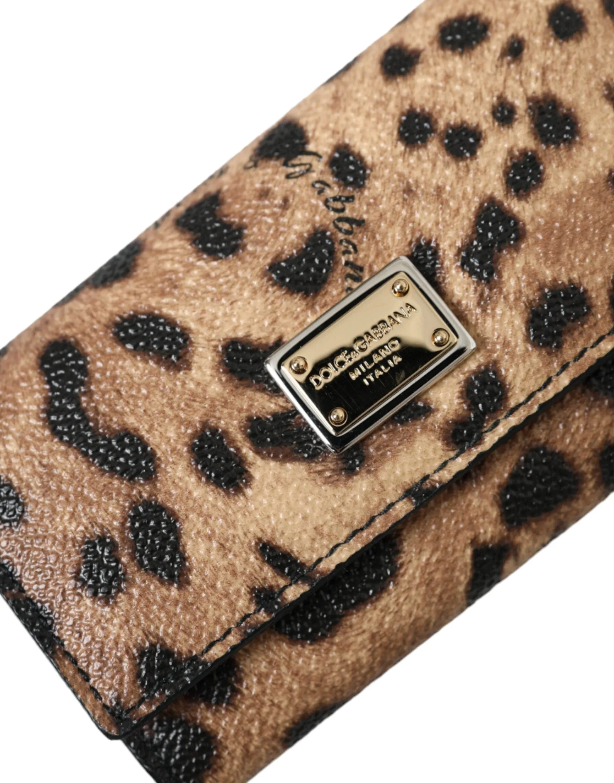 Brown Leopard PVC Pouch Key Holder Case Keyring sold by Louxly product image thumbnail 4