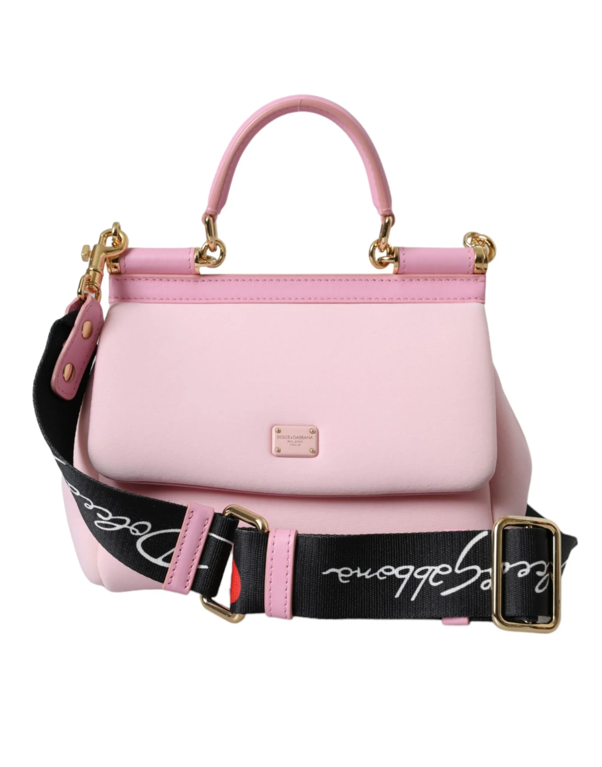 Pink SICILY Neoprene Top Handle Shoulder Satchel Bag sold by Louxly product image thumbnail 2
