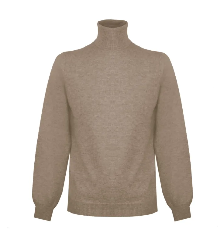 Beige Cashmere Men Sweater sold by Louxly