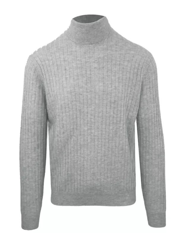 Elegant Wool Cashmere Turtleneck Sweater sold by Louxly