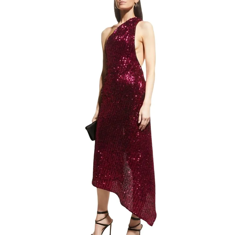 Red Polyester Dress sold by Louxly