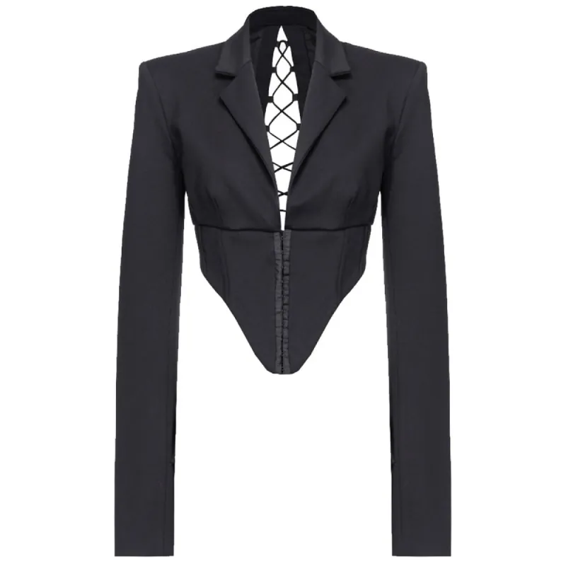 Black Viscose Suits & Blazer sold by Louxly