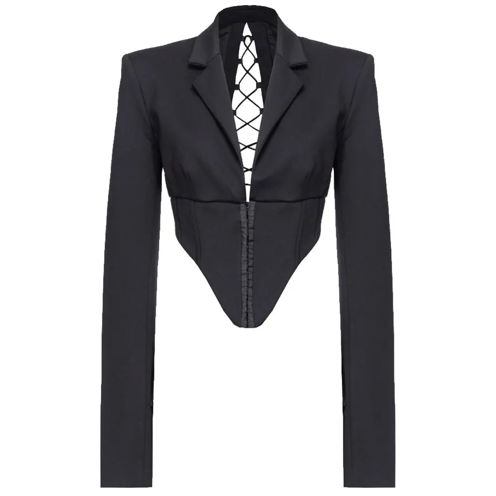 Black Viscose Suits & Blazer sold by Louxly
