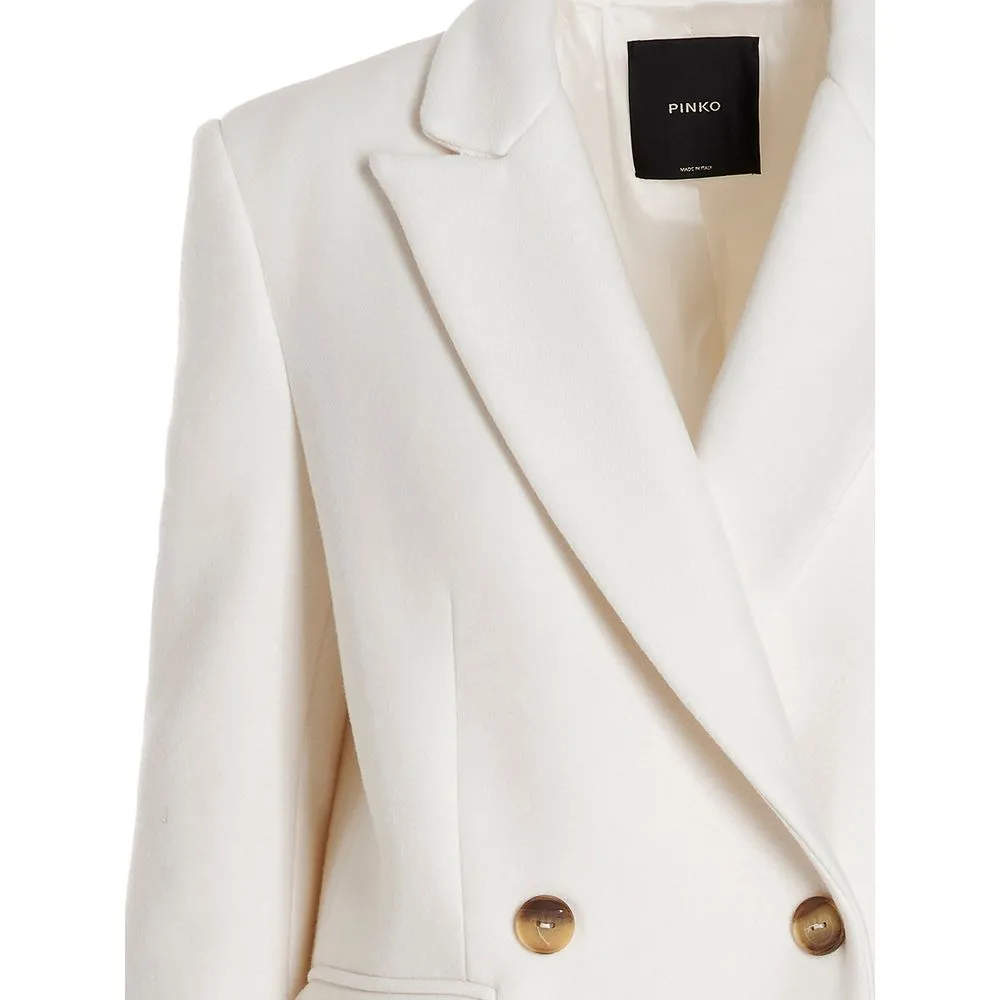 White Wool Jackets & Coat sold by Louxly product image thumbnail 3