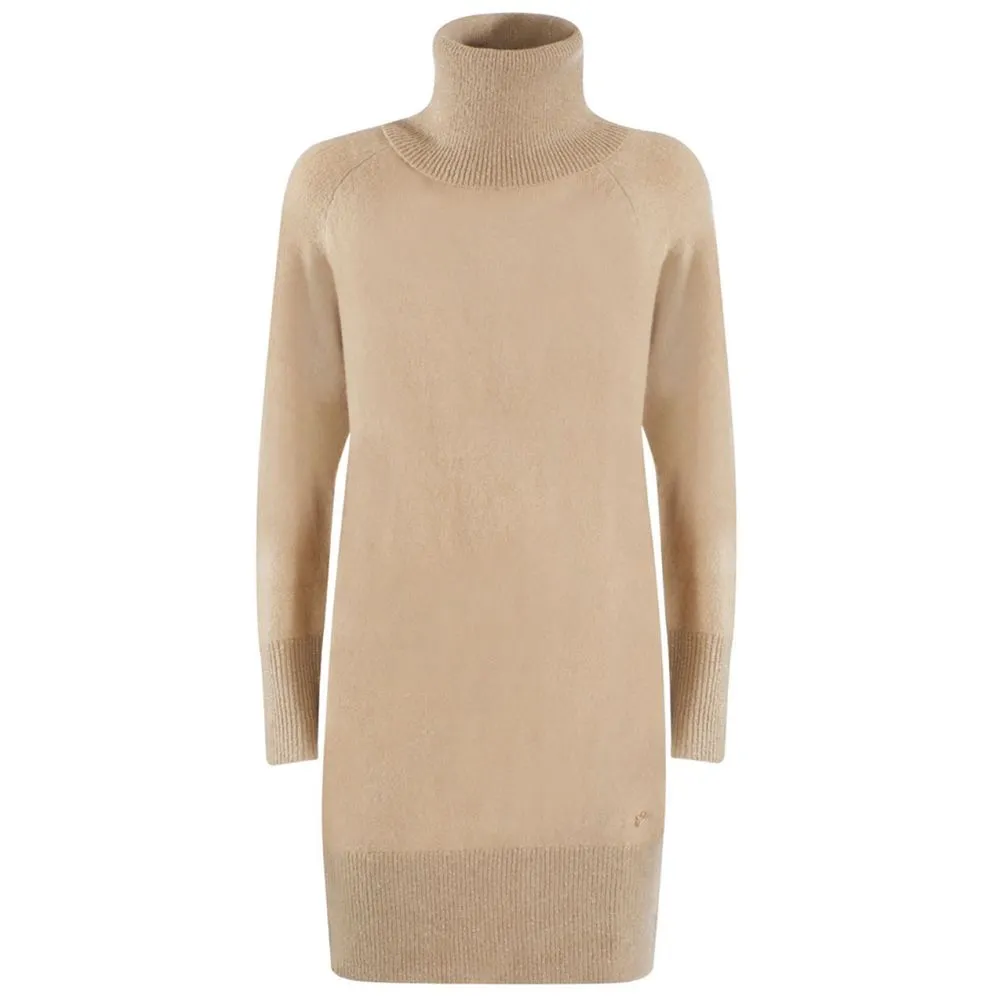 Beige Viscose Dress sold by Louxly