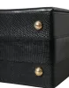 Black Lizard Embossed Calfskin Leather Double Box Bag sold by Louxly