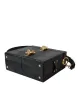 Black Lizard Embossed Calfskin Leather Double Box Bag sold by Louxly