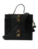 Black Lizard Embossed Calfskin Leather Double Box Bag sold by Louxly