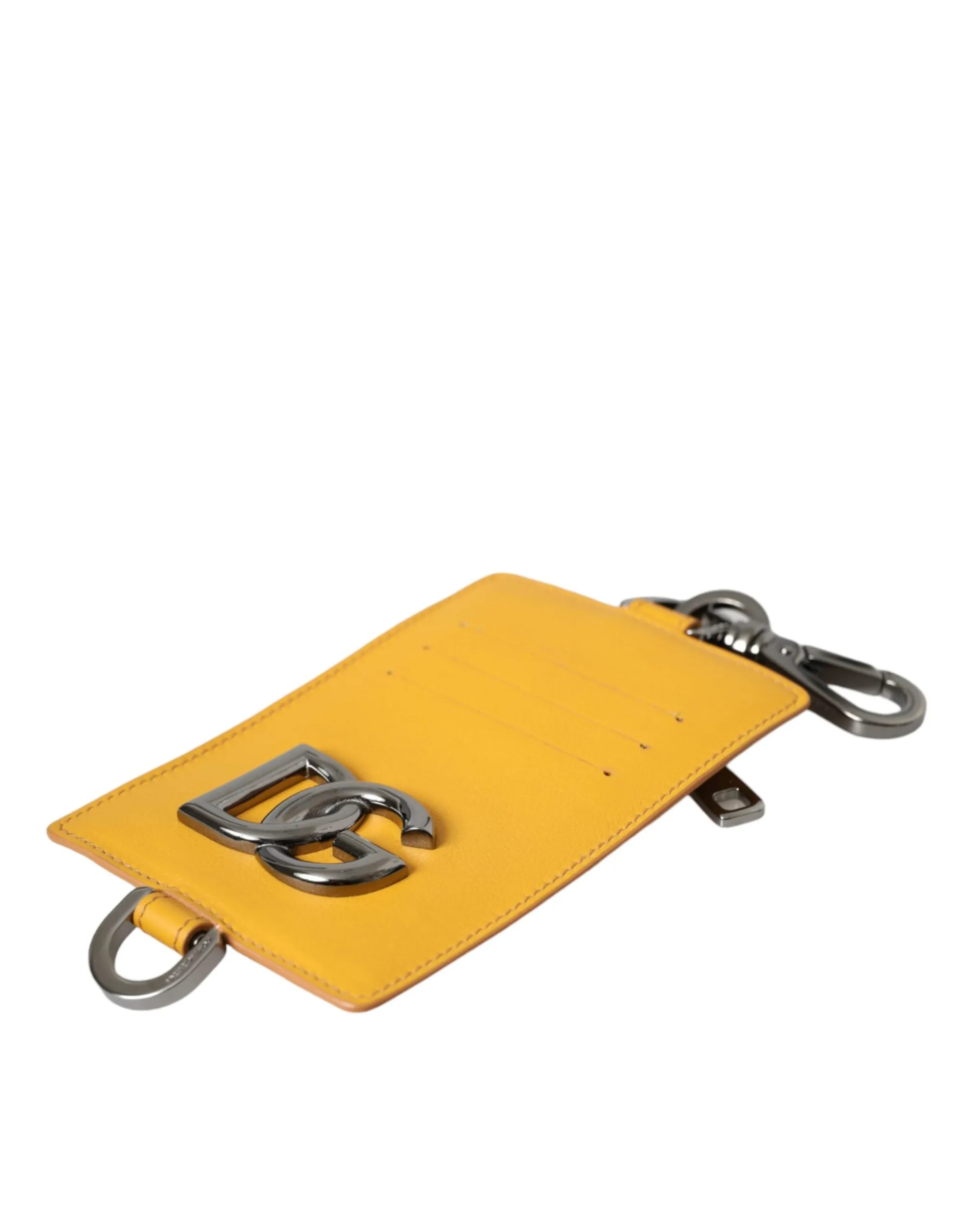 Orange Calf Leather Credit Card Holder Clip On Wallet sold by Louxly product image thumbnail 5