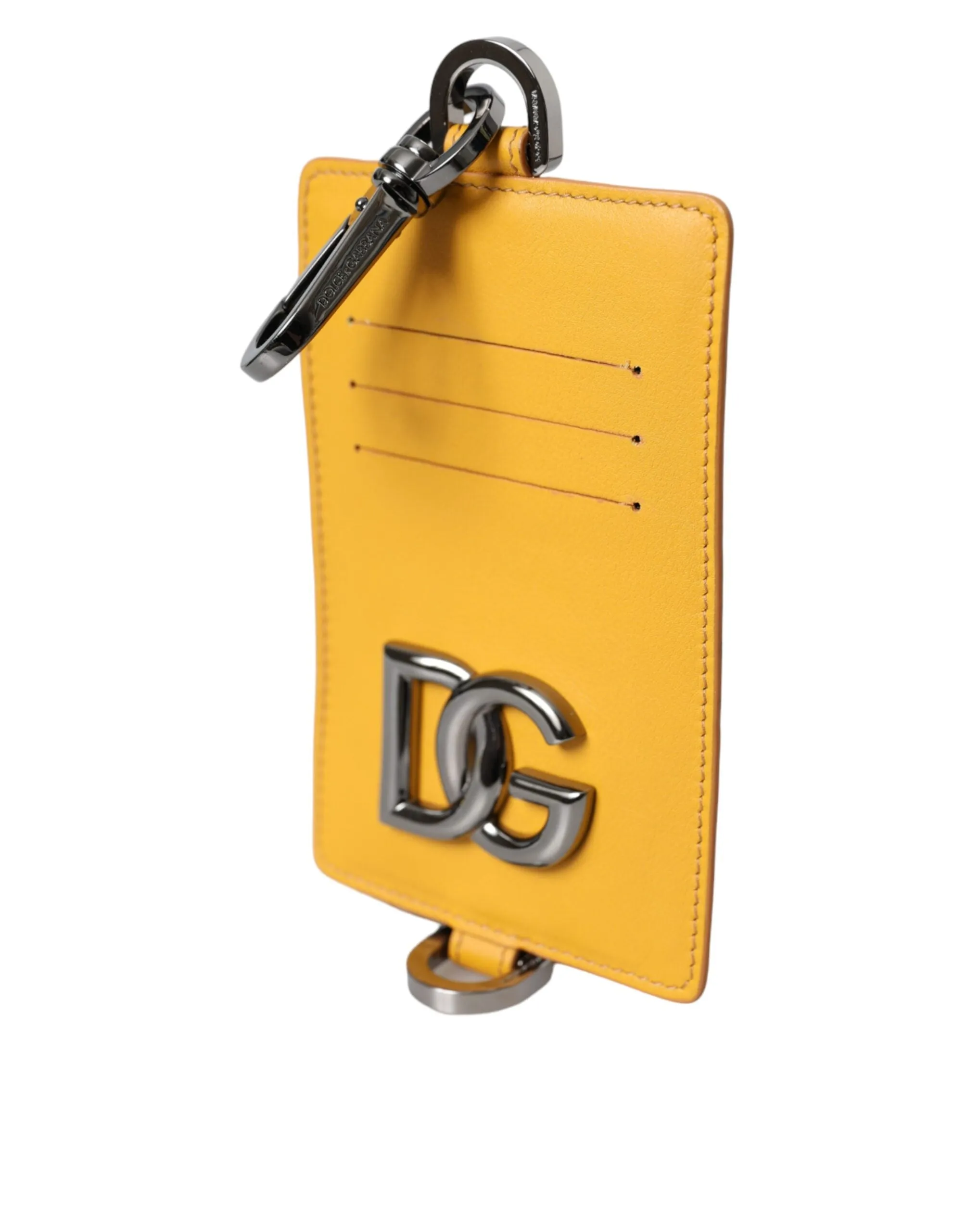 Orange Calf Leather Credit Card Holder Clip On Wallet sold by Louxly product image thumbnail 3