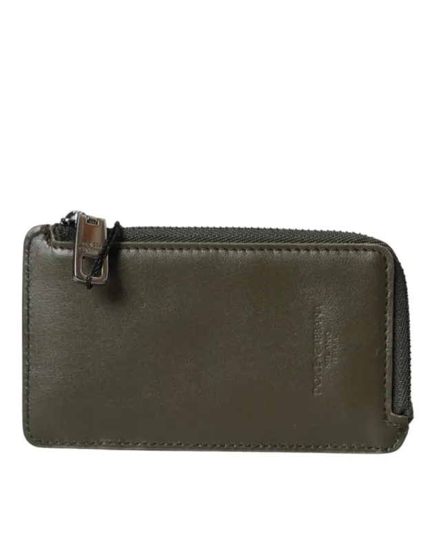 Multicolor Calfskin Leather Logo Card Holder Wallet sold by Louxly