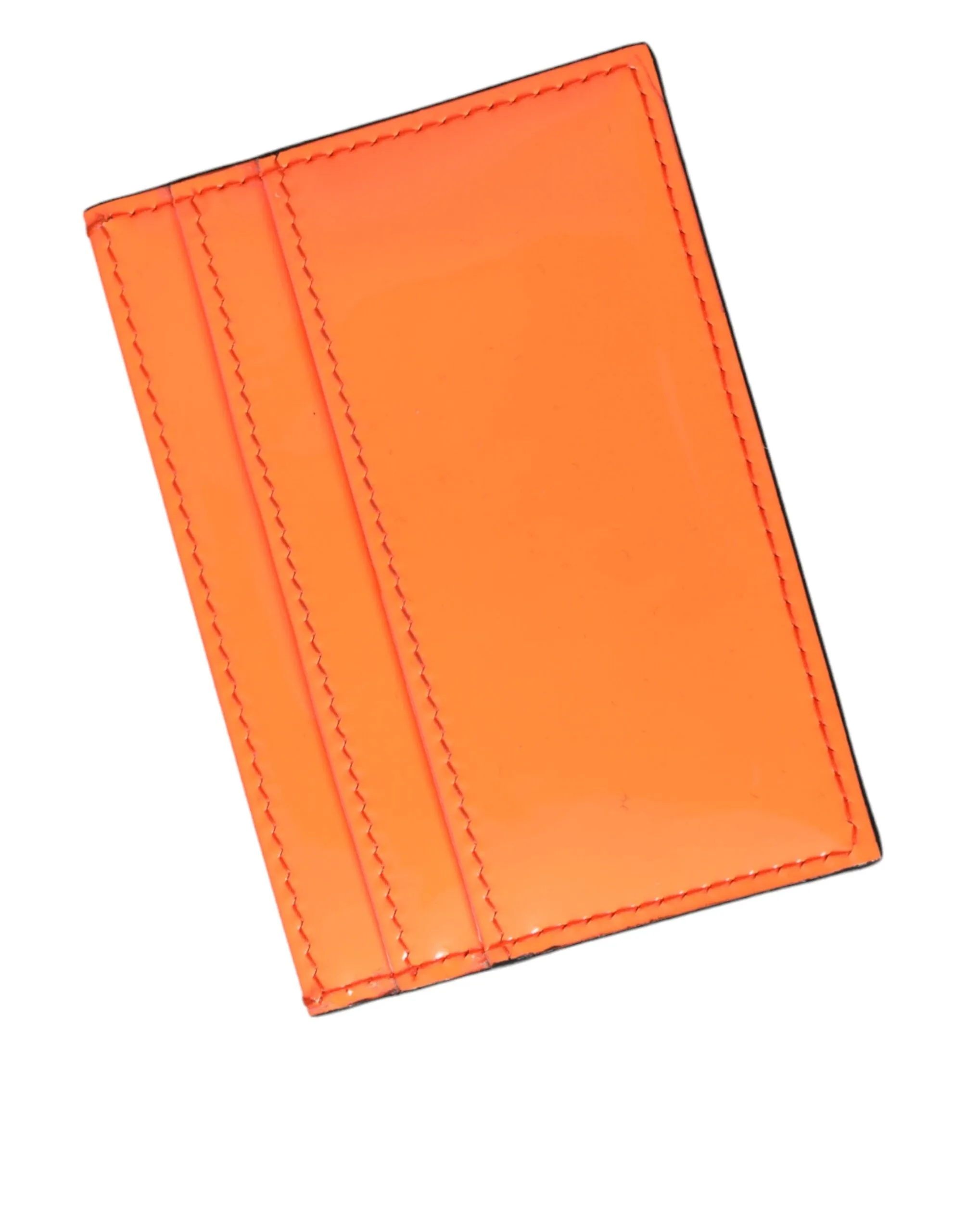 Orange Black Leather Logo Plaque Card Holder Wallet sold by Louxly product image thumbnail 3