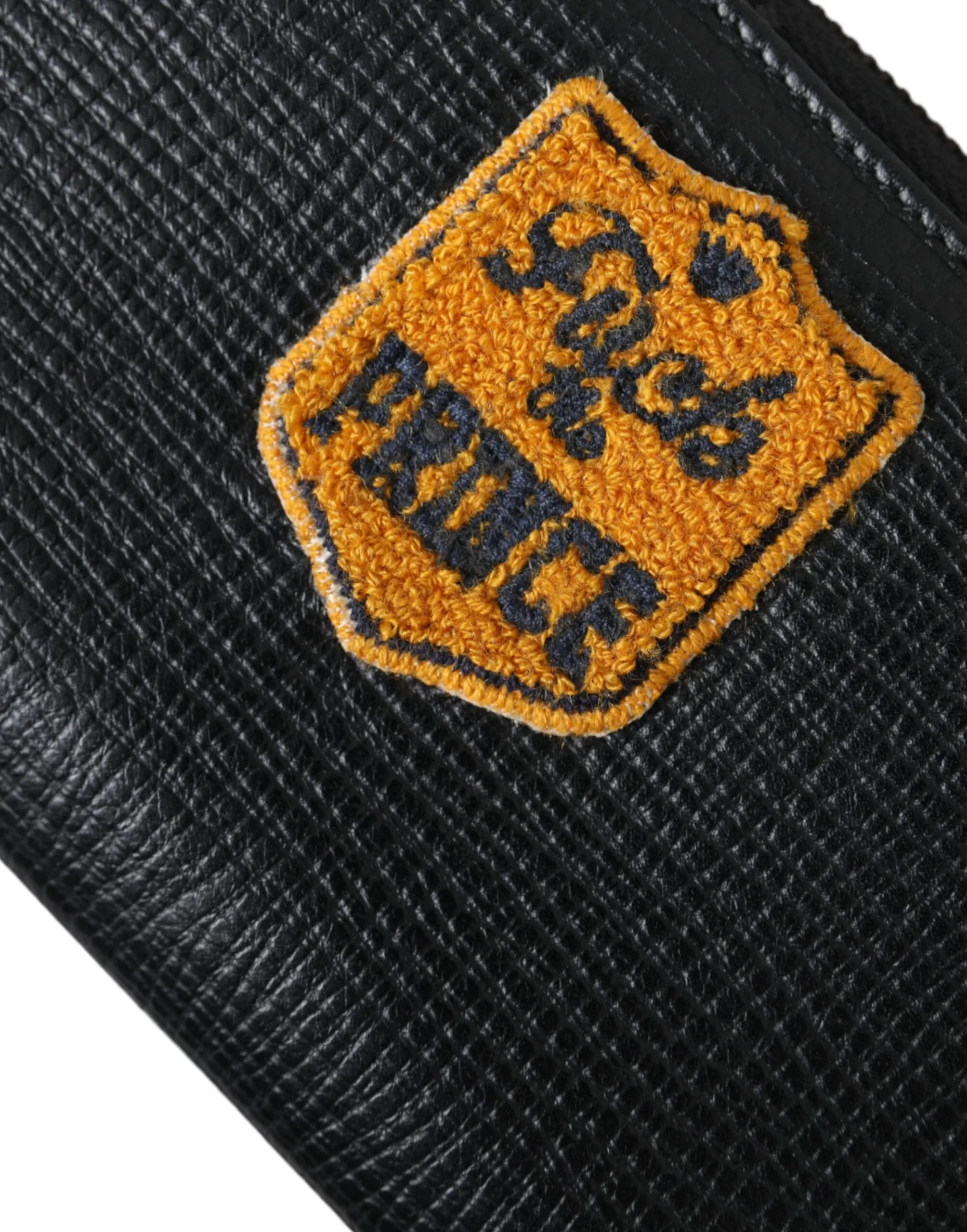 Black Leather Logo Patch Zip Around Continental Wallet sold by Louxly product image thumbnail 5