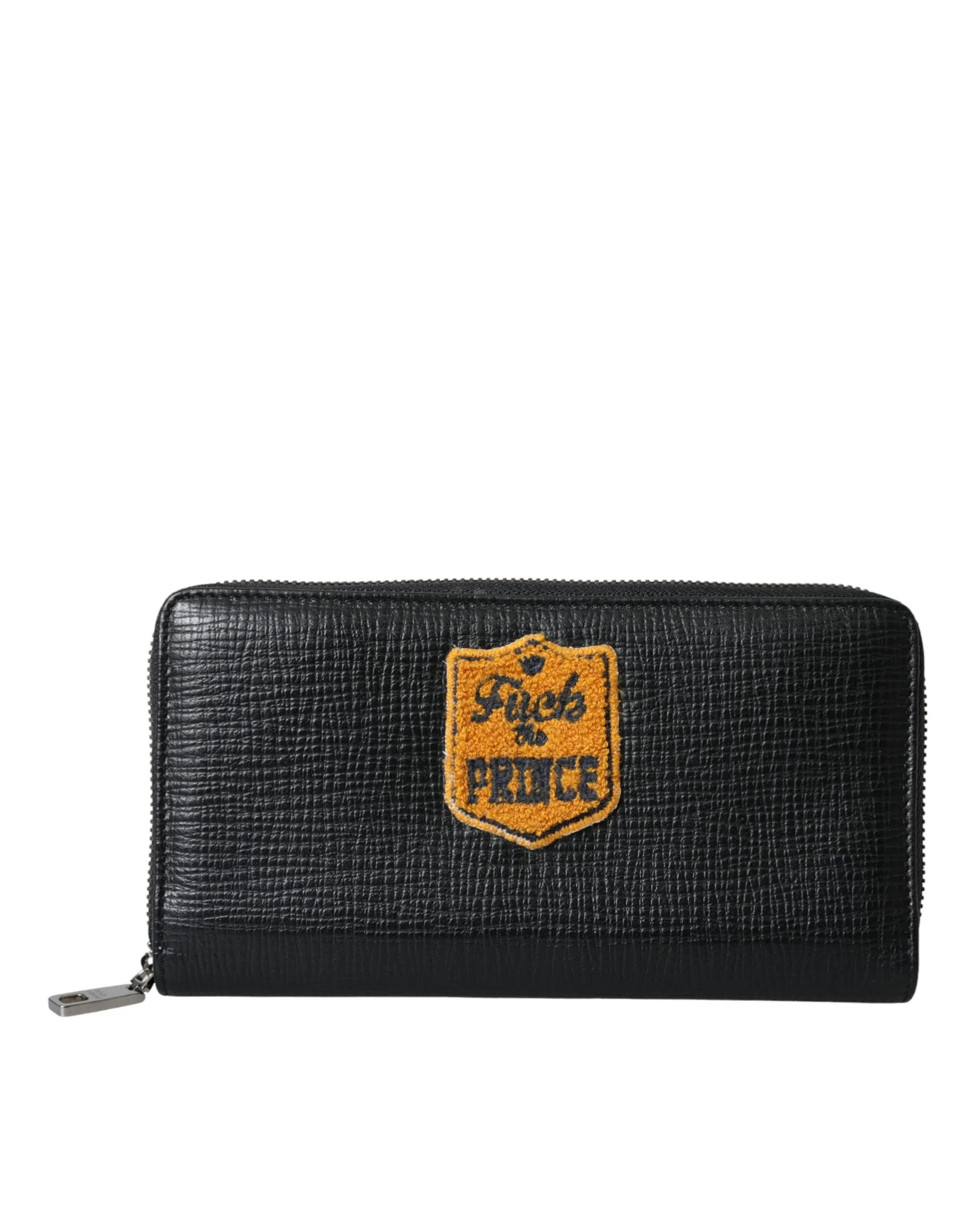 Black Leather Logo Patch Zip Around Continental Wallet sold by Louxly product image thumbnail 2