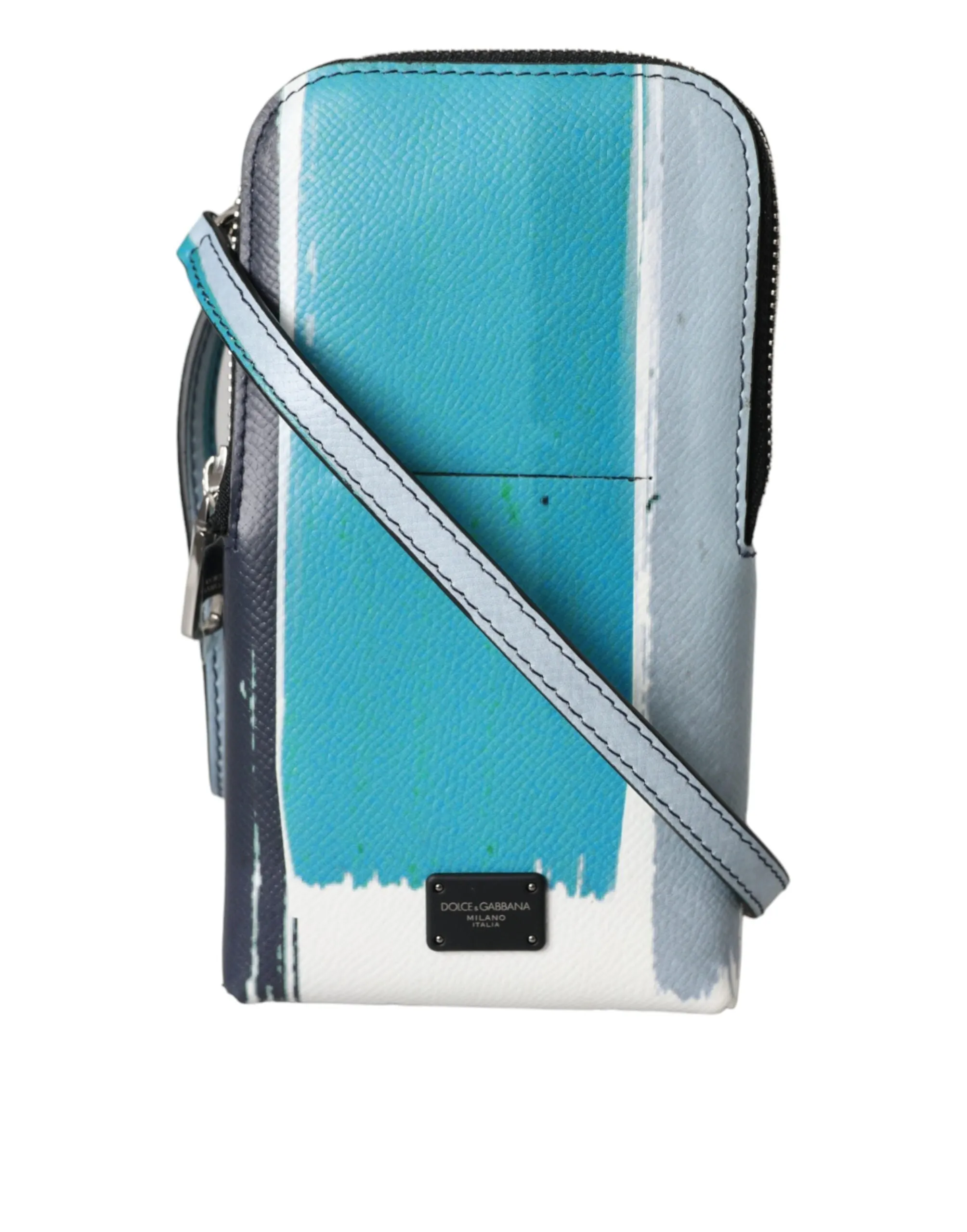 Multicolor Leather DG Logo Silver Zip Card Holder Wallet sold by Louxly