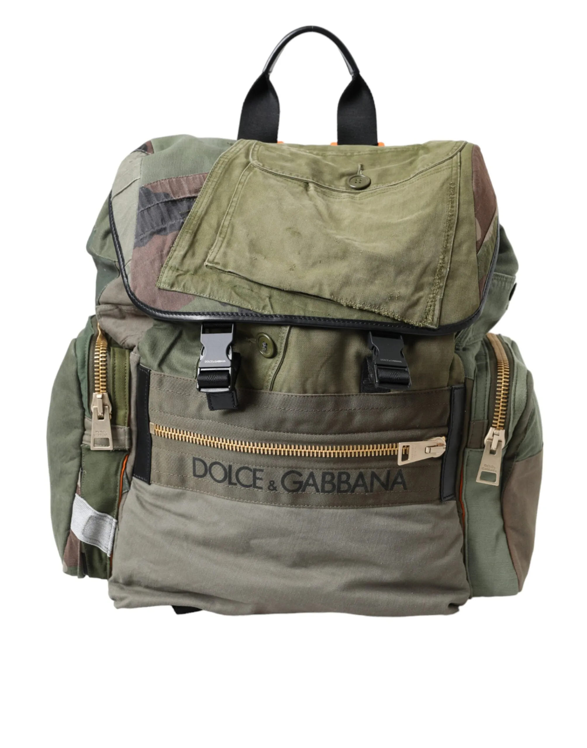 Military Green Patchwork Rucksack Backpack Bag sold by Louxly product image thumbnail 2
