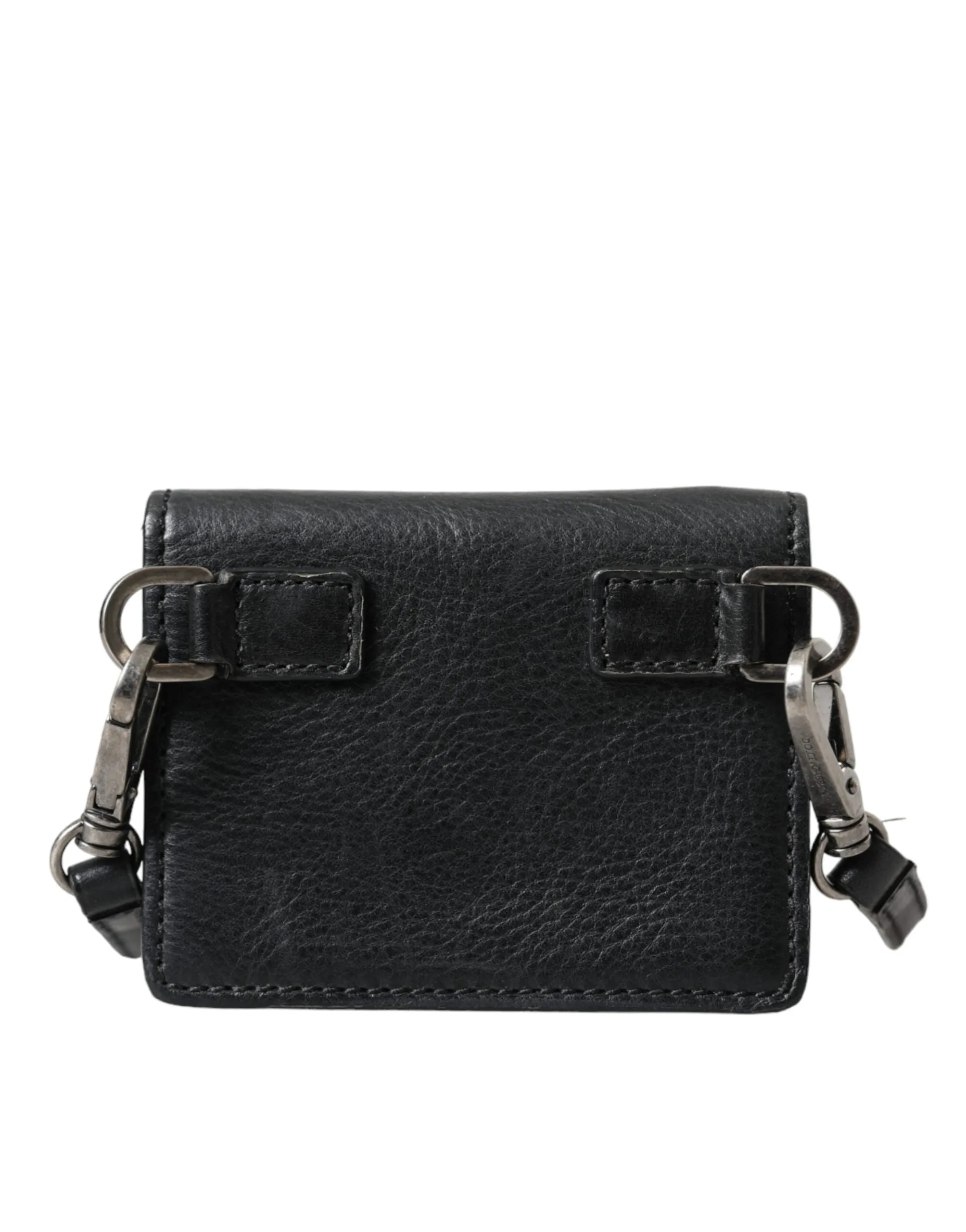 Black Leather Bifold Sling Women Card Holder Purse Wallet sold by Louxly product image thumbnail 4