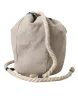 Beige Canvas Fabric Bucket Sack Pouch Purse Bag sold by Louxly