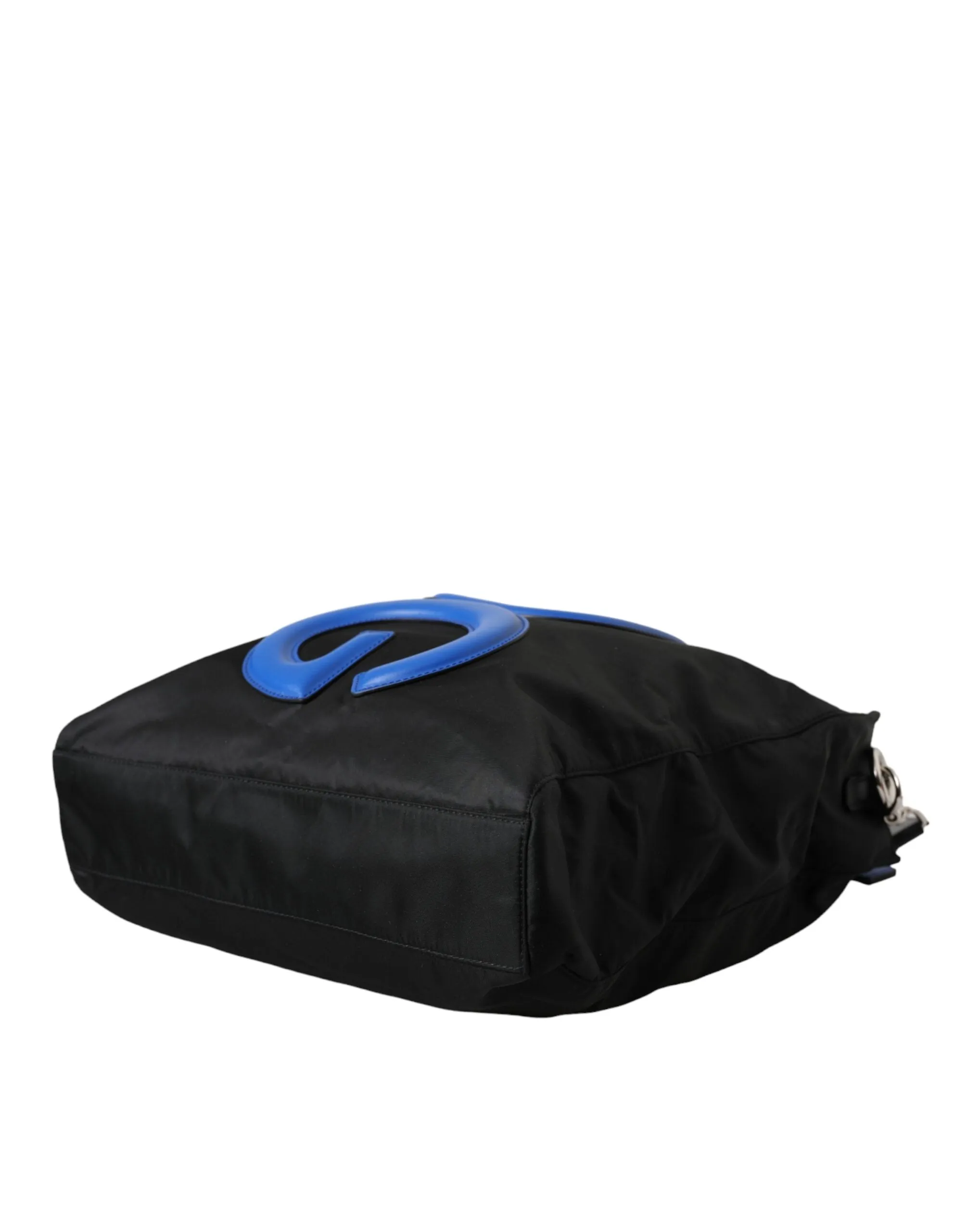 Black Nylon Blue Leather Hashtag Shopping Tote Bag sold by Louxly product image thumbnail 5