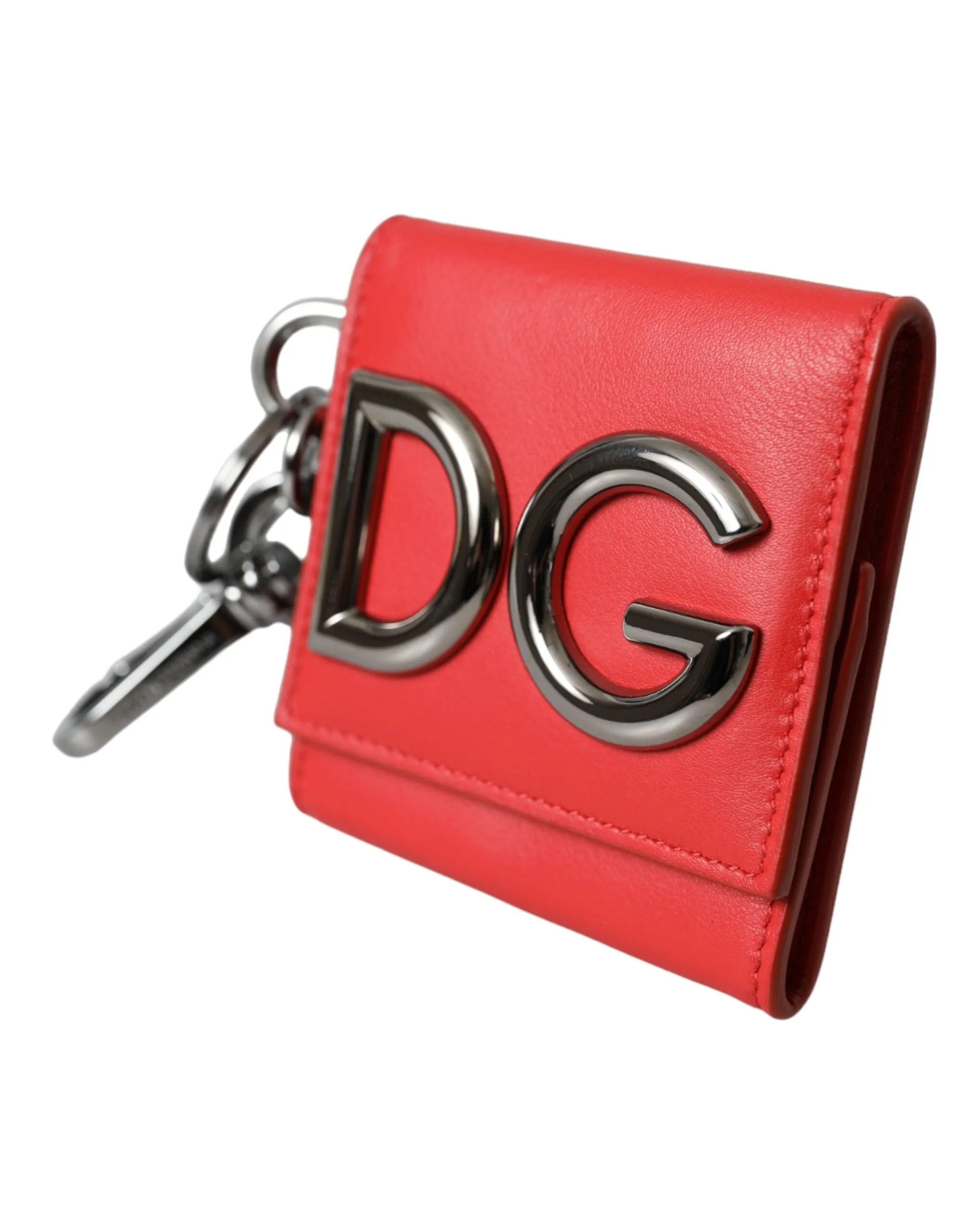Red Calfskin Leather DG Logo Keyring Coin Purse Wallet sold by Louxly product image thumbnail 3