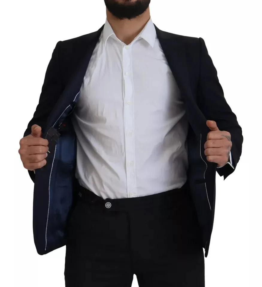 Blue Wool Single Breasted Coat Men Blazer sold by Louxly product image thumbnail 3