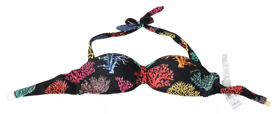 Black Corals Print Swimsuit Beachwear Bikini Top sold by Louxly product image thumbnail 4