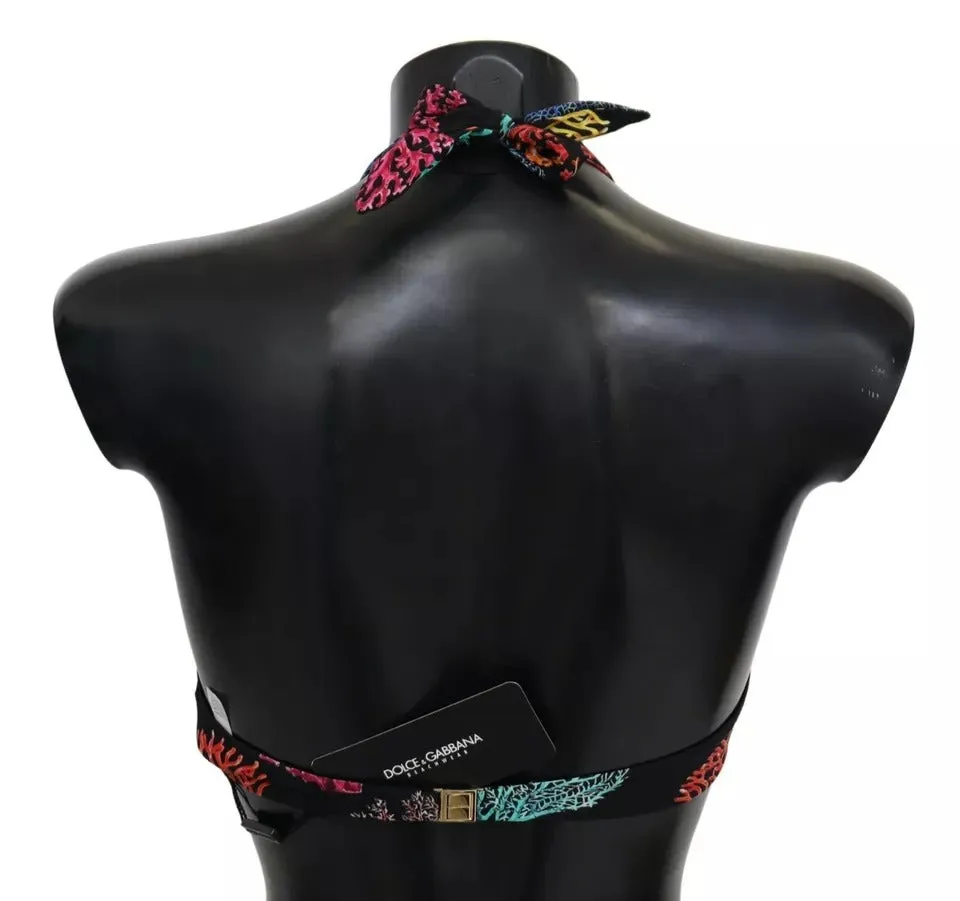 Black Corals Print Swimsuit Beachwear Bikini Top sold by Louxly product image thumbnail 2