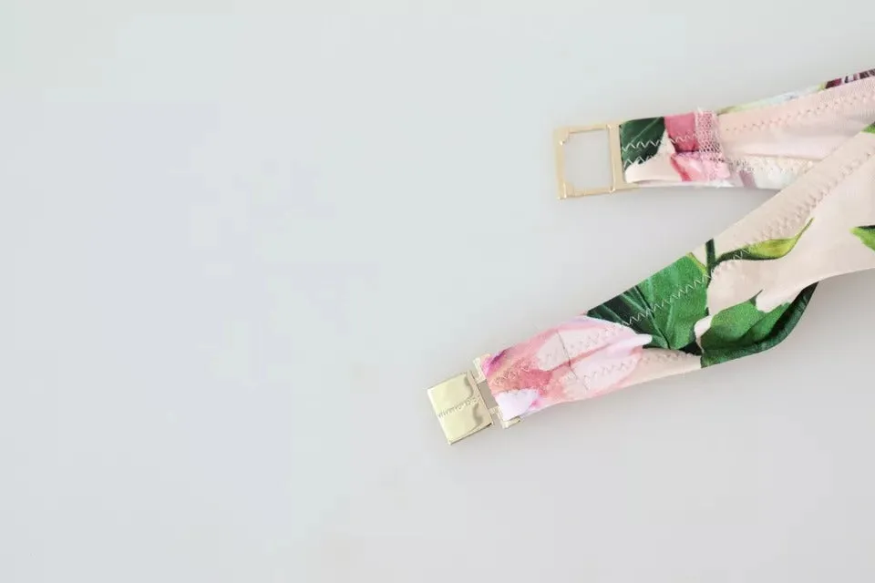 Pink Floral Print Swimsuit Beachwear Bikini Top sold by Louxly product image thumbnail 5