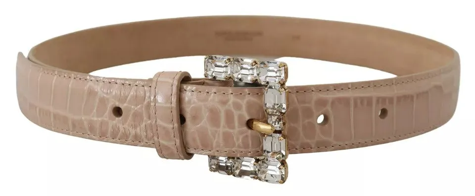 Beige Leather Crystal Buckle Women Belt sold by Louxly product image thumbnail 5